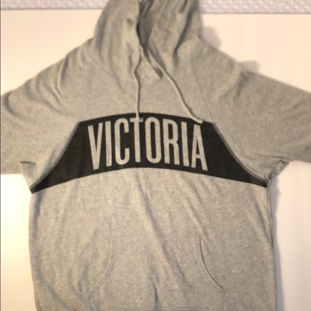 Victoria Secrets short sleeve grey sweatshirt